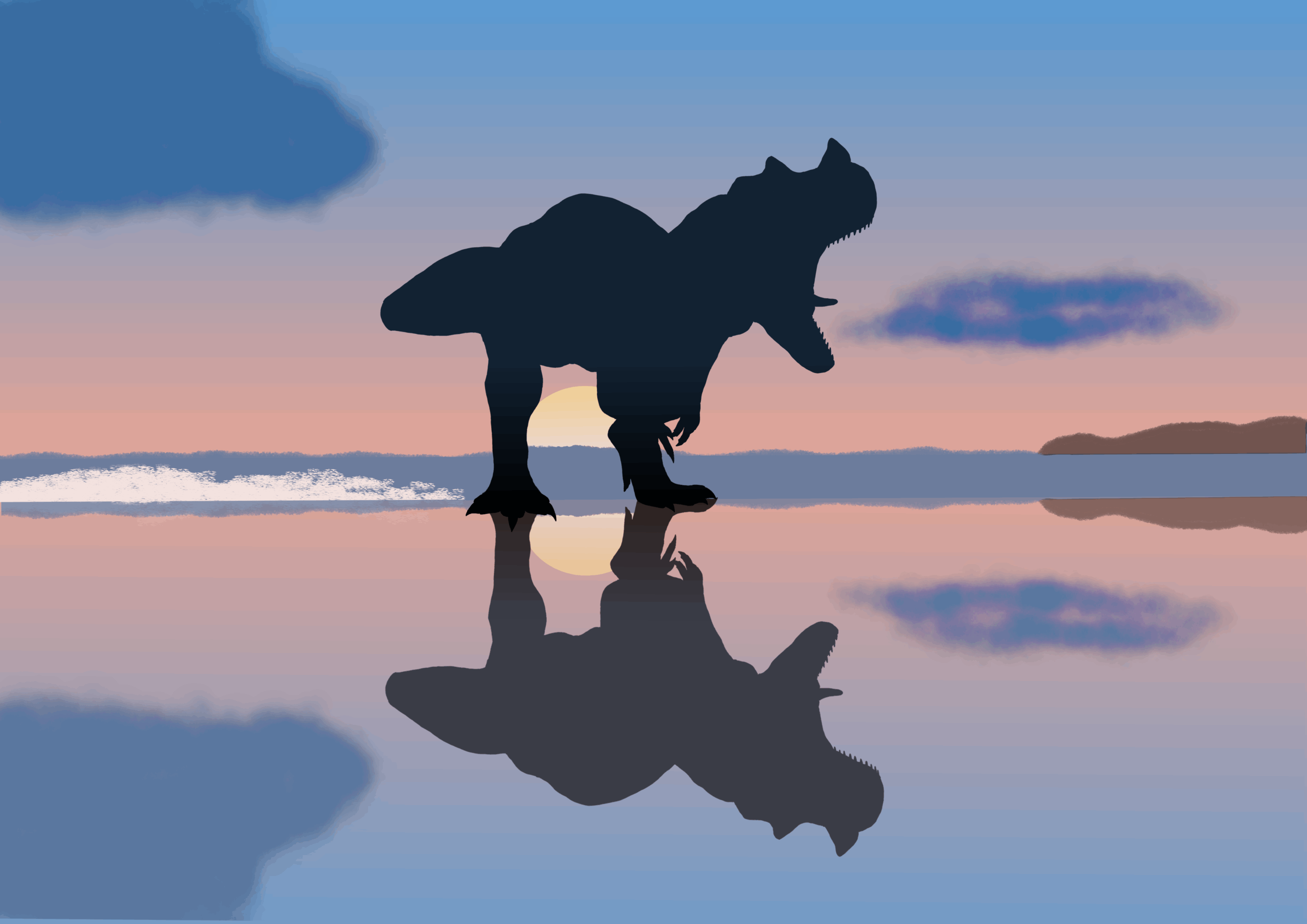 かがみの海×ケラトサウルス