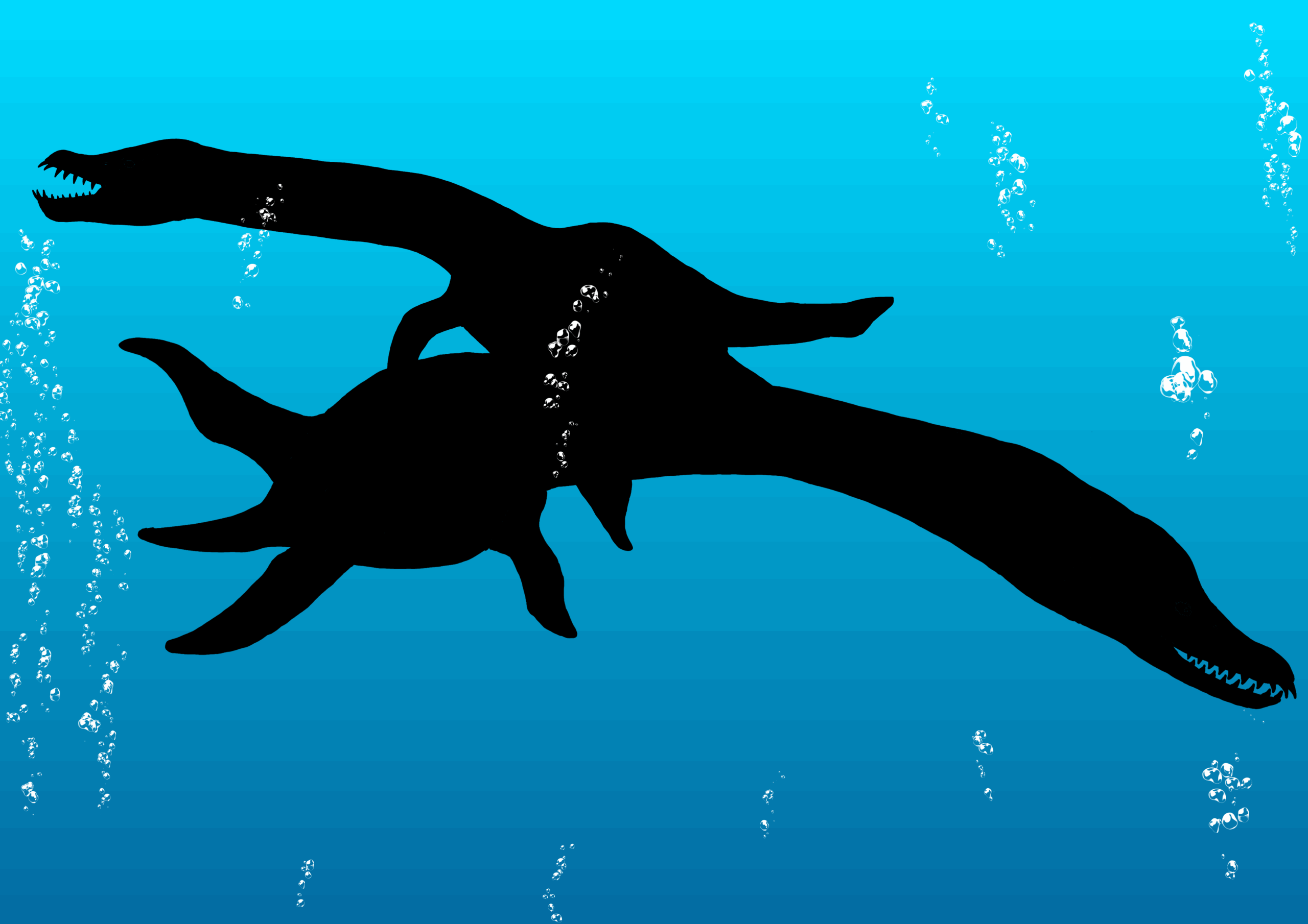 海中×エラスモサウルス