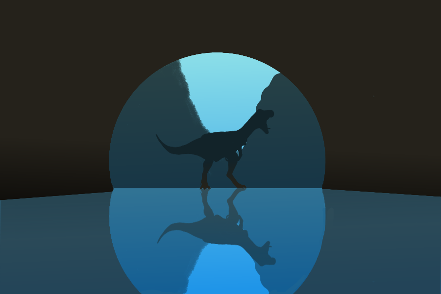 清津峡×ヘレラサウルス