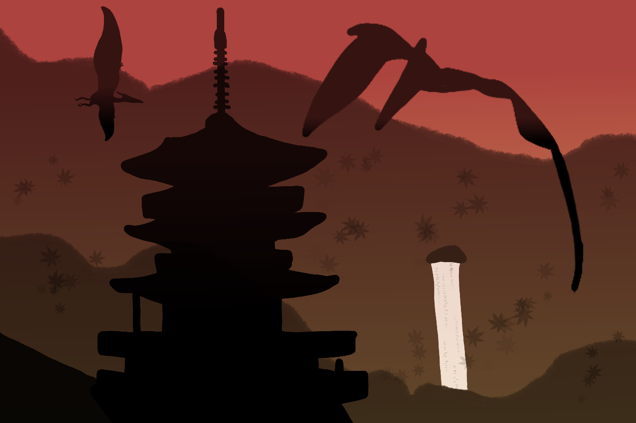 那智の滝×プテラノドン