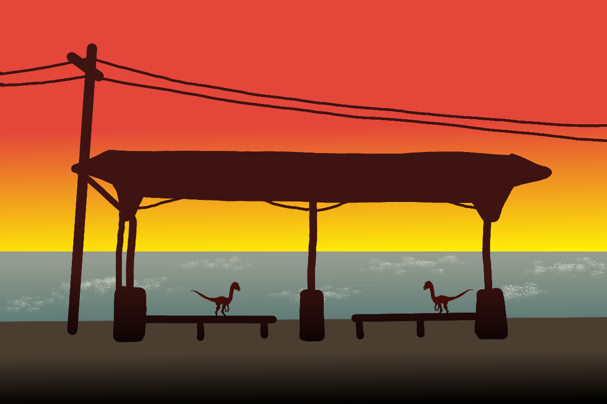 下灘駅×コンプソグナトゥス