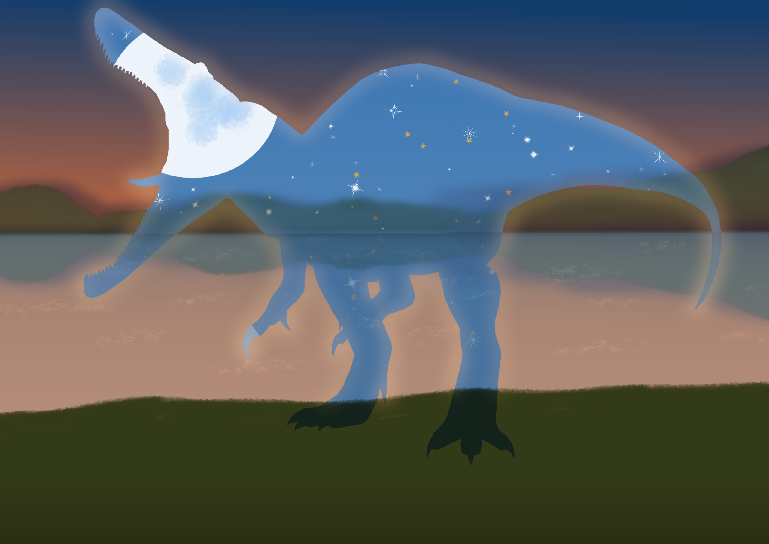 夕焼けと月夜（スコミムス）