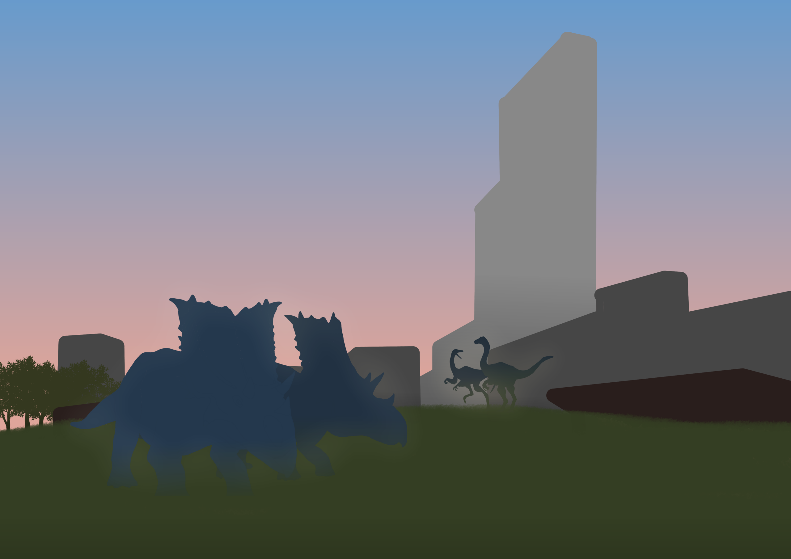 カスモサウルス×ガリミムス×てんしば